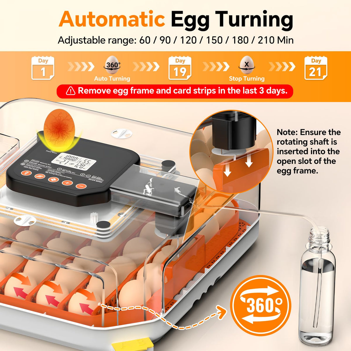 DOVNIS 48 Egg Incubator with Auto Turner & Digital Control