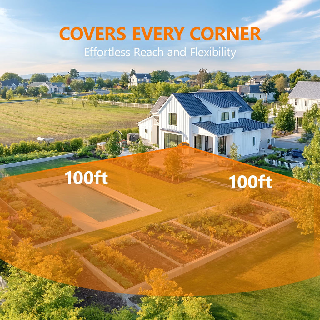 WIKIWIKI Retractable Garden Hose Reel 1/2" x 100 ft - Heavy Duty