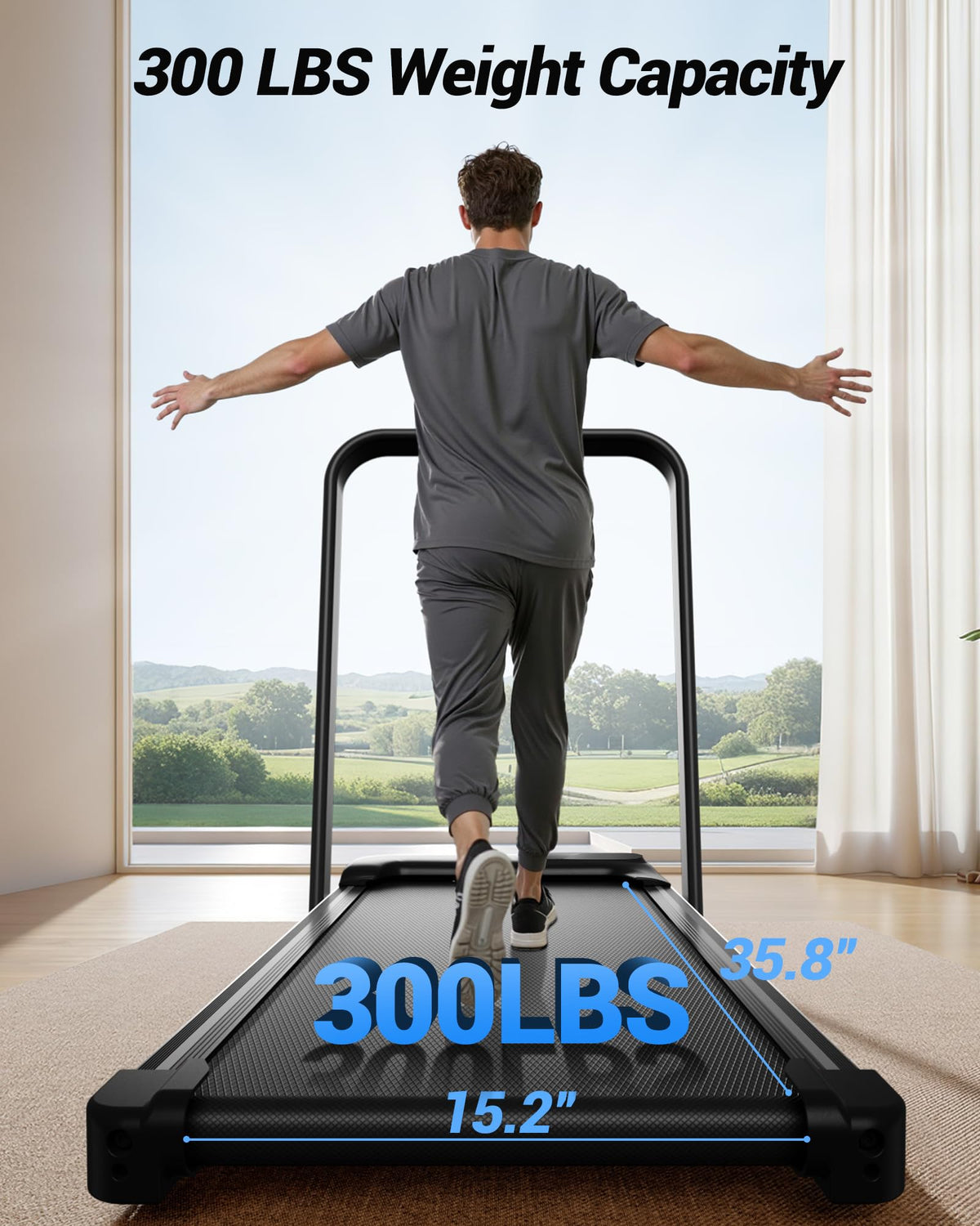 CURSOR FITNESS Walking Pad Portable Treadmill with 15% Incline