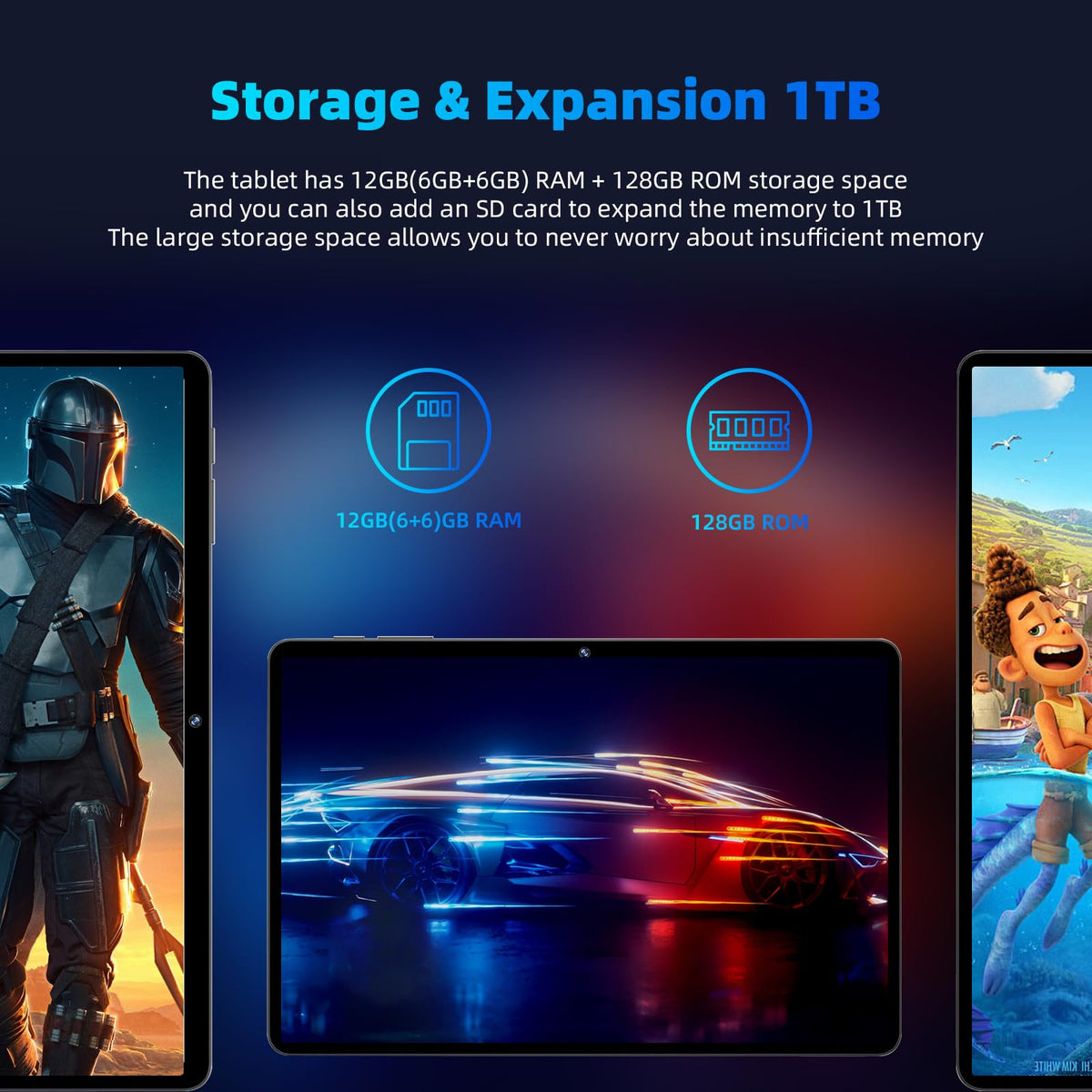 COLORROOM 2026 Android 16 Tablet 11" - 32GB/1TB, Octa-core, WiFi6