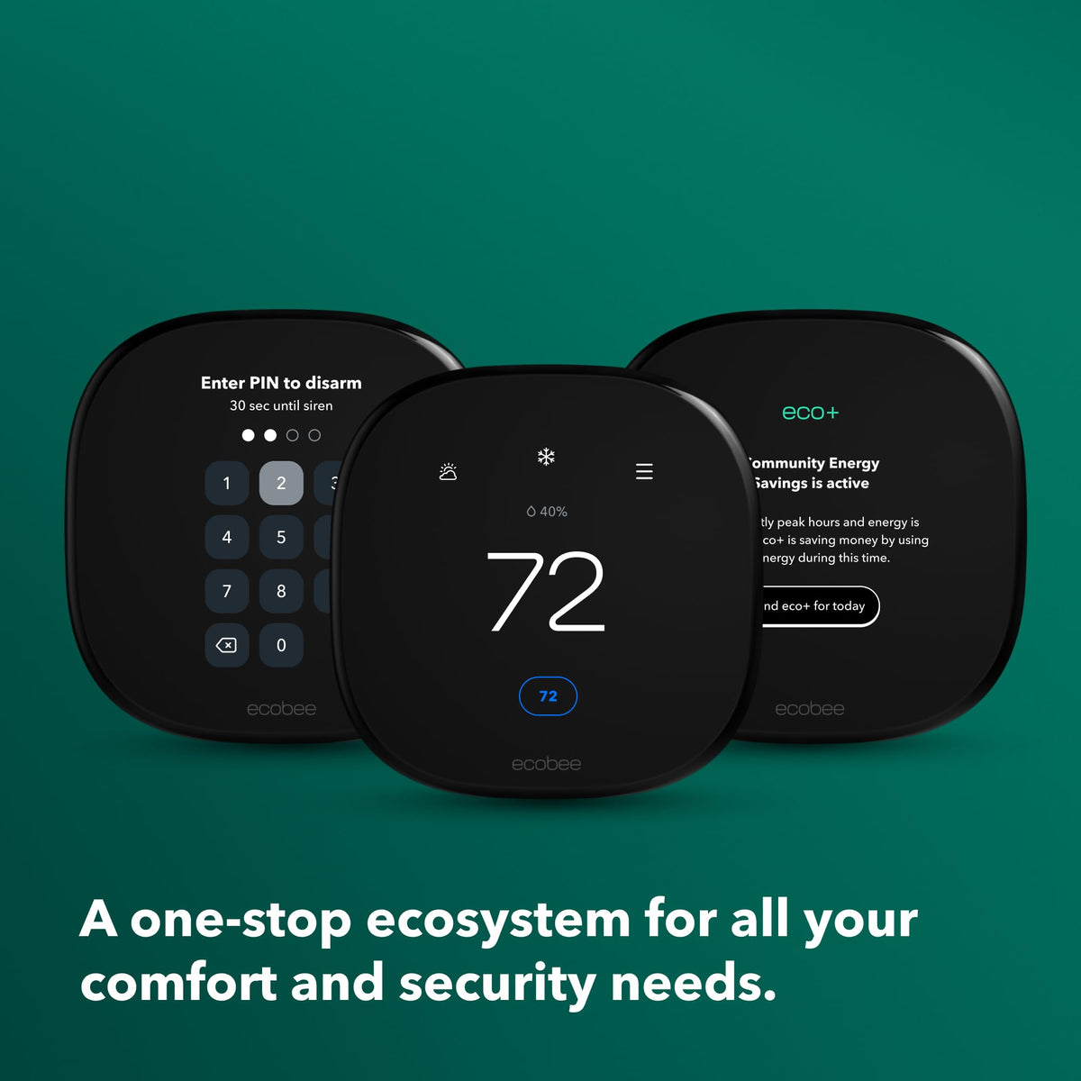ECOBEE Smart Thermostat Enhanced - WiFi, Works with Siri, Alexa