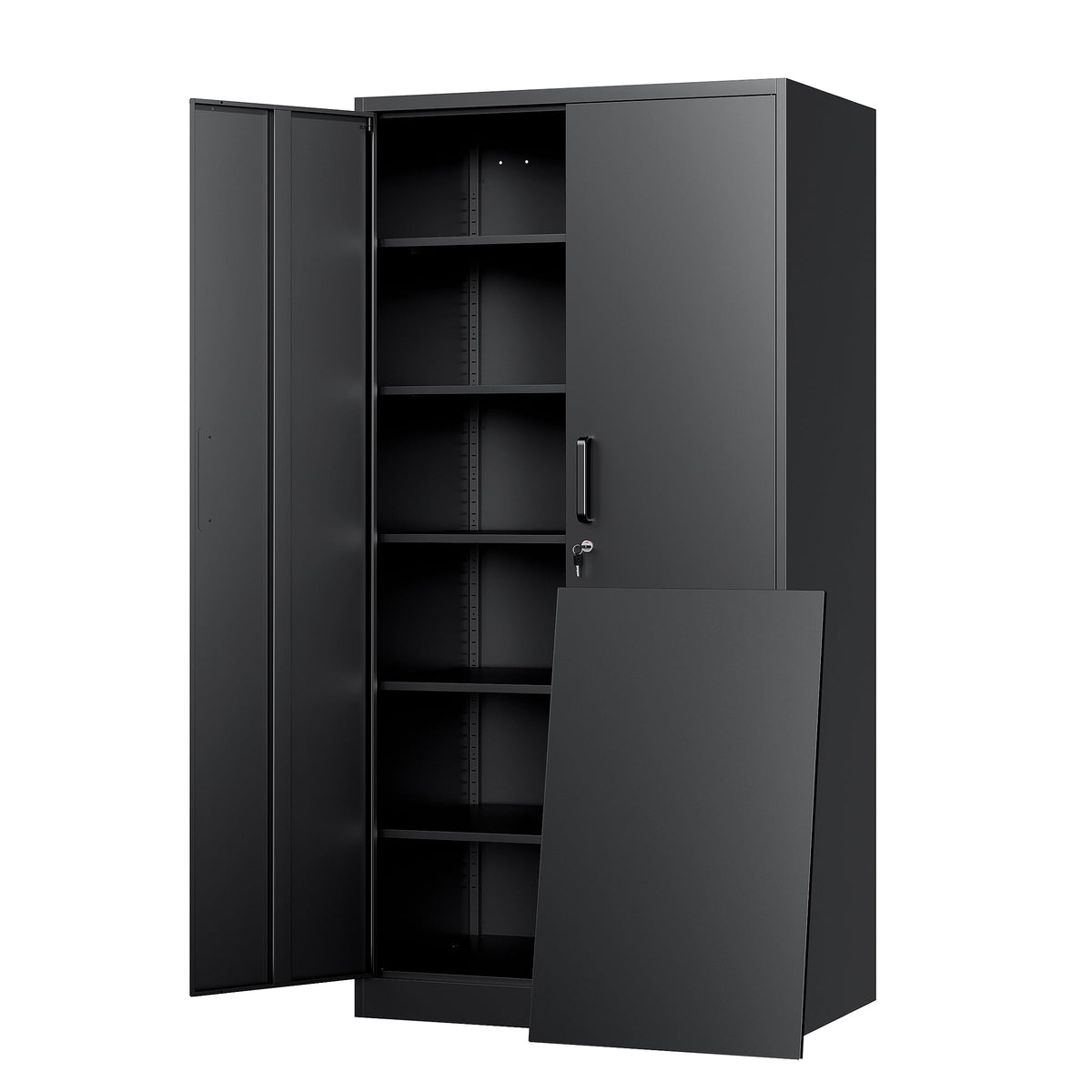 YIZOSH Metal Storage Cabinet with Lock - 72" Steel Unit