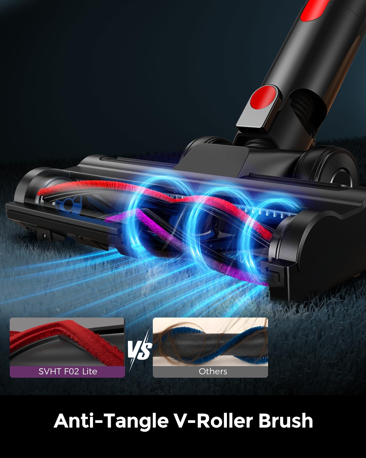 SVHT Cordless Vacuum Cleaner 500W 45KPA, 50Mins Runtime