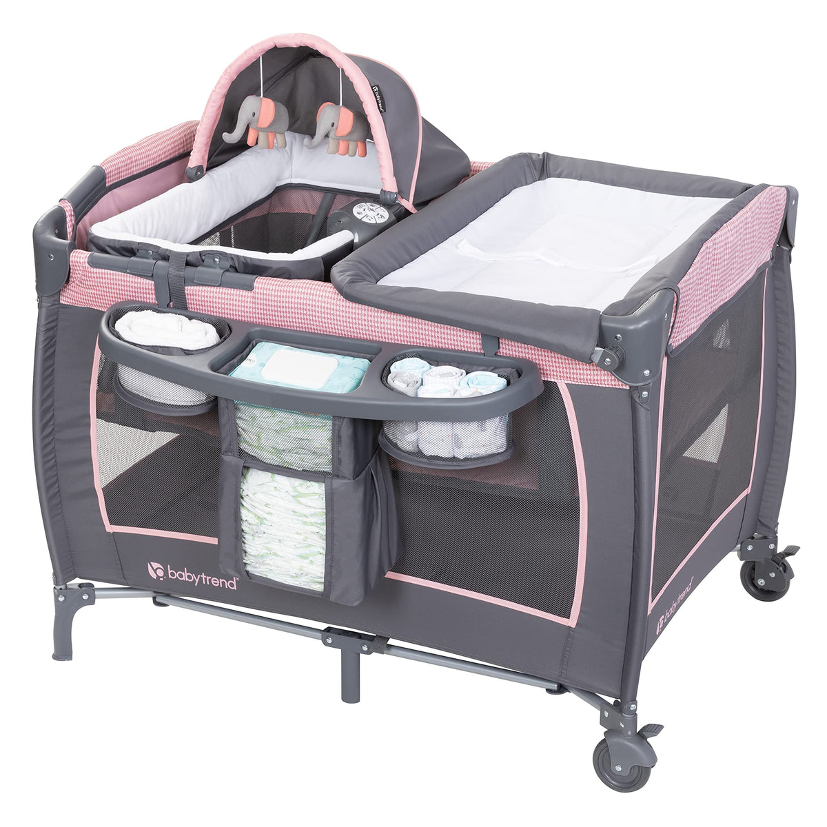 BABY TREND Lil' Snooze Deluxe III - Cozy Pink Sleep Solution