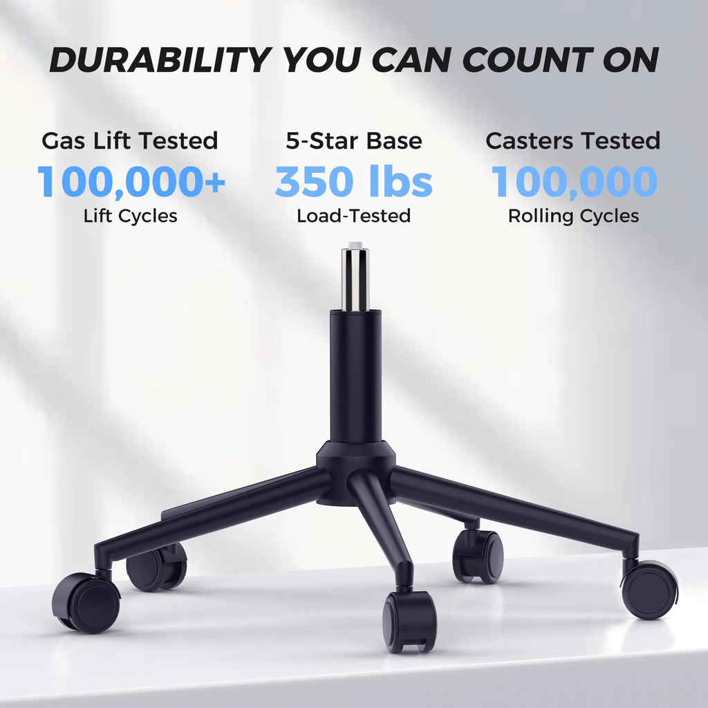 CYKOV Ergonomic Office Chair with Footrest & Lumbar Support