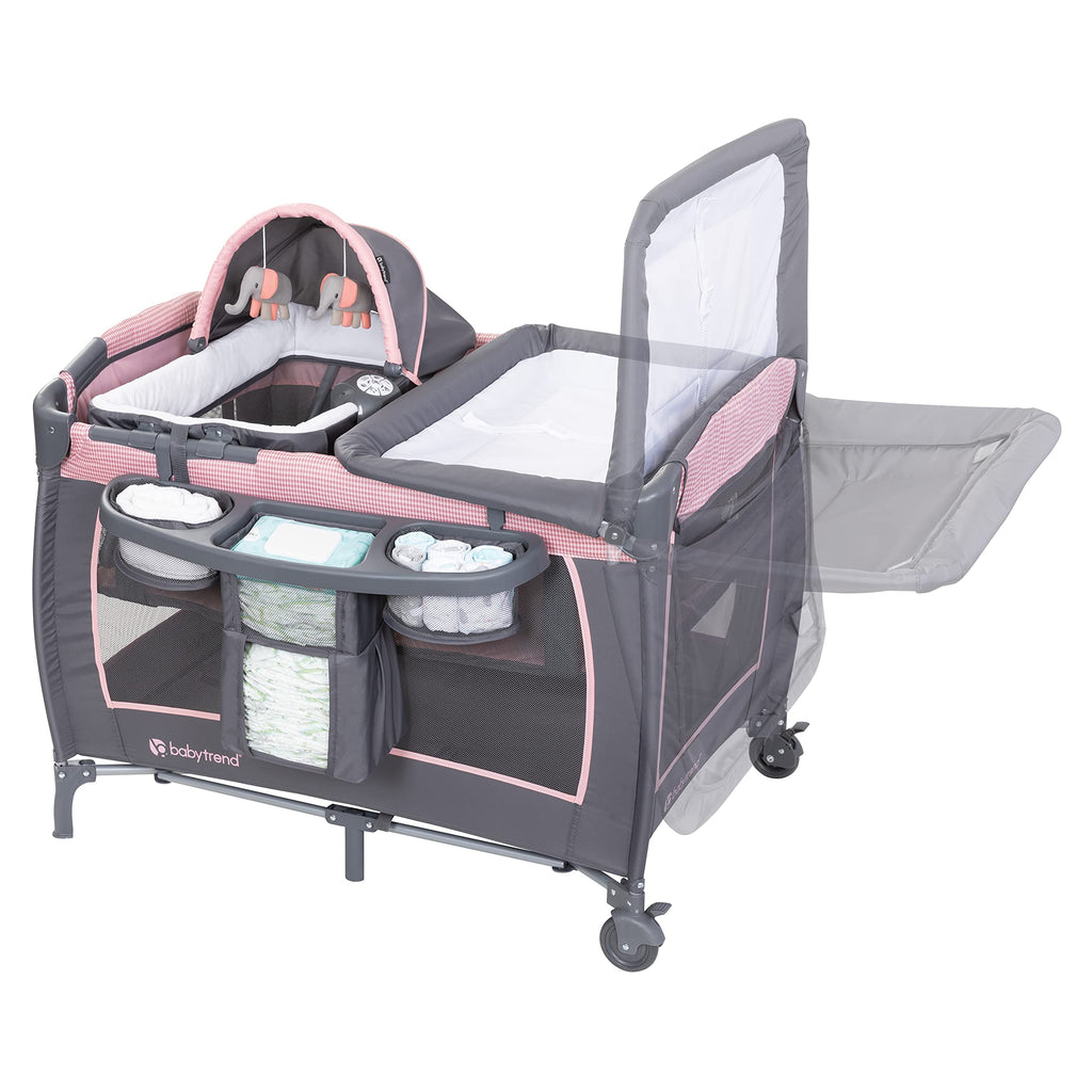 BABY TREND Lil' Snooze Deluxe III - Cozy Pink Sleep Solution