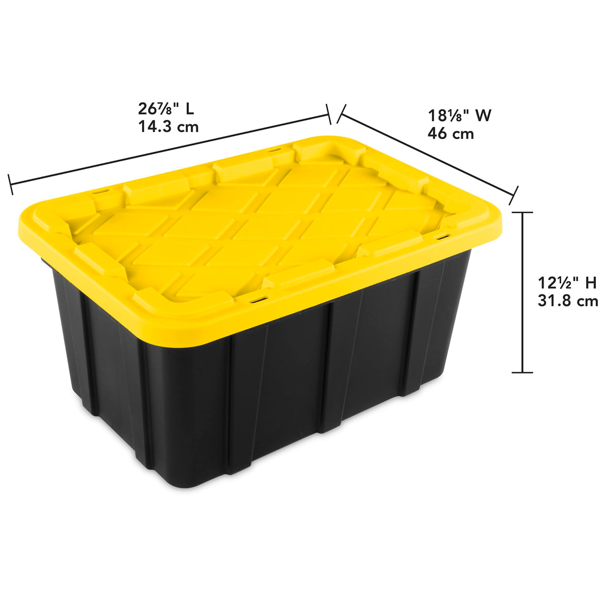 STERILITE 6-Pack Heavy-Duty Plastic Storage Tote Bins