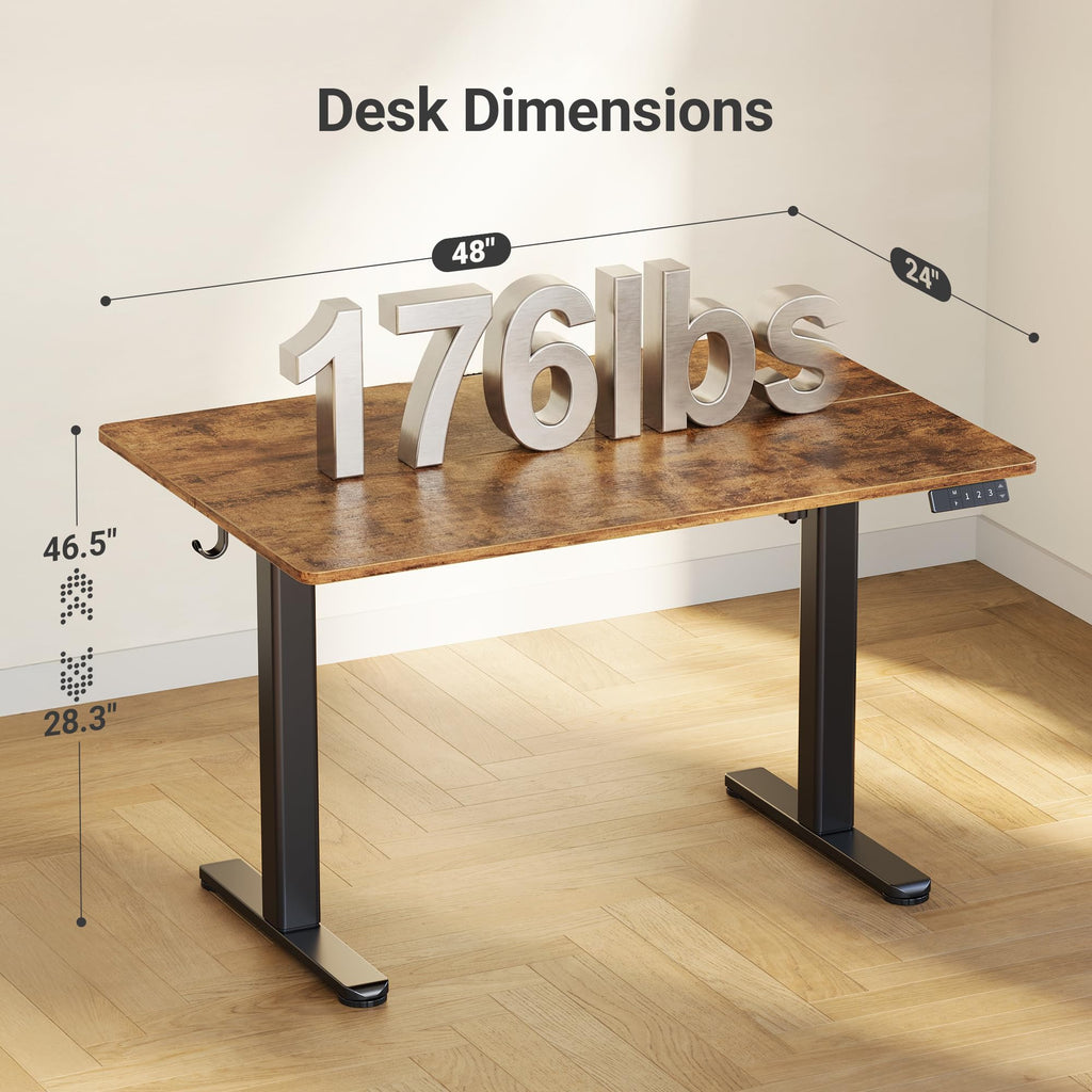 CLAIKS Electric Standing Desk - Adjustable Height 24x48"