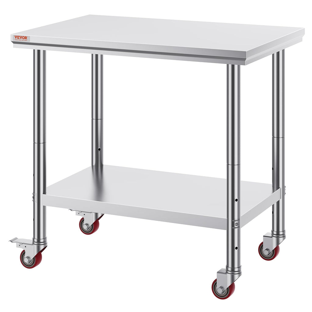 VEVOR Mophorn Stainless Steel Work Table 36x24 Inch