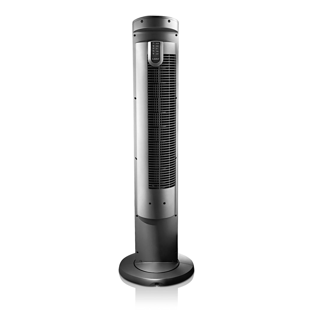 LASKO Oscillating Tower Fan with Remote - 42" Silver