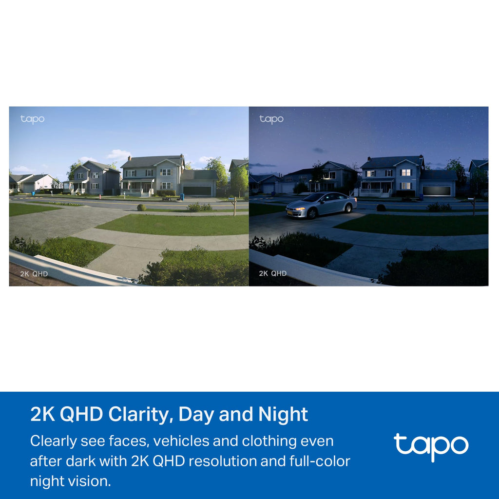 TAPO 2K Smart Video Doorbell with Chime - Wired/Battery Powered