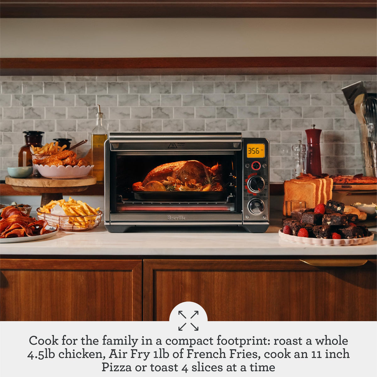 BREVILLE Smart Oven Air Fryer Compact - Brushed Stainless Steel