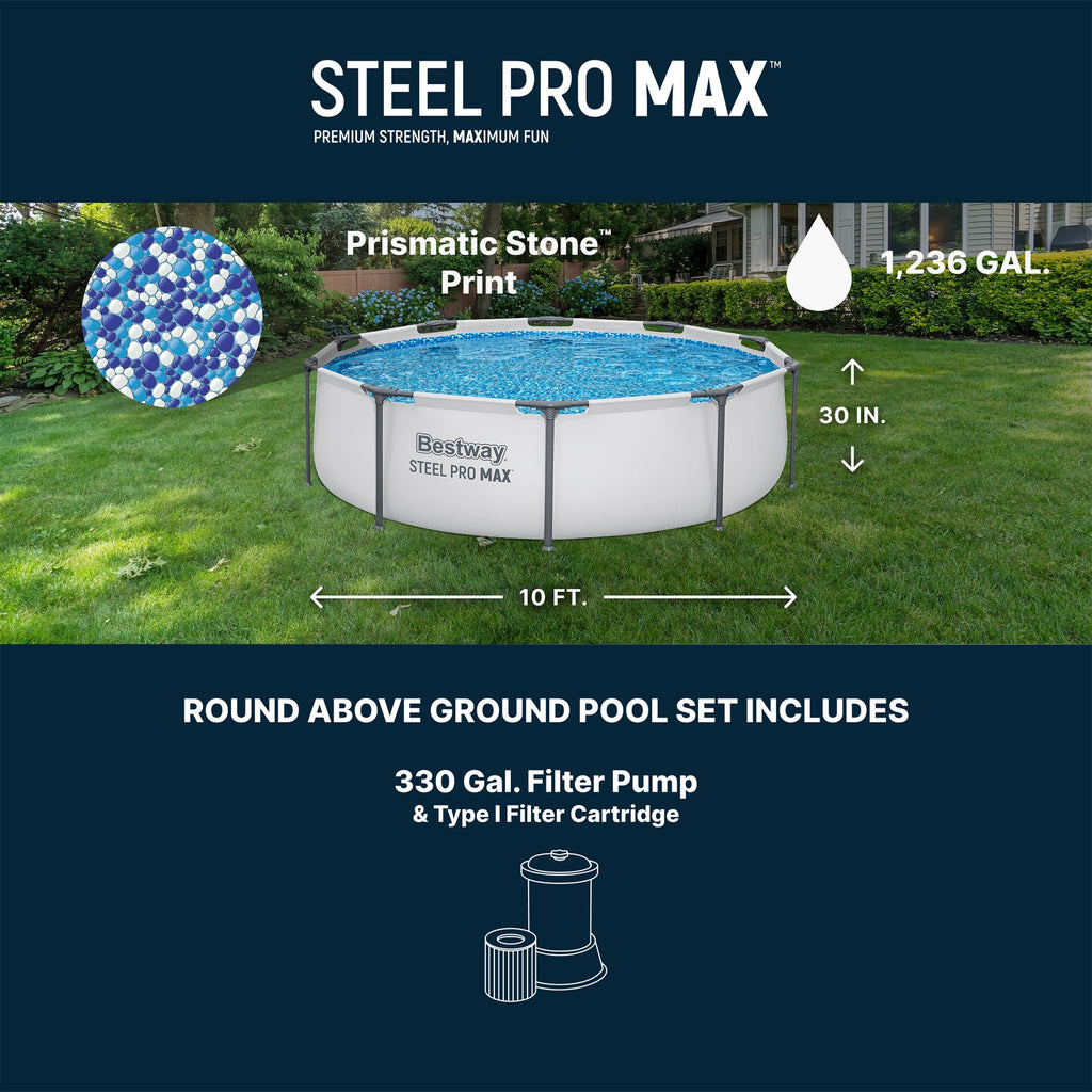 BESTWAY Steel Pro MAX 10' x 30" Above Ground Pool Set