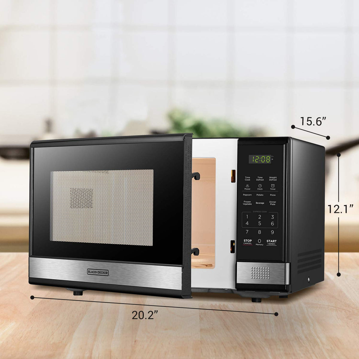 BLACK+DECKER EM031MB11 Digital Microwave Oven - 1000W, 1.1 cu ft