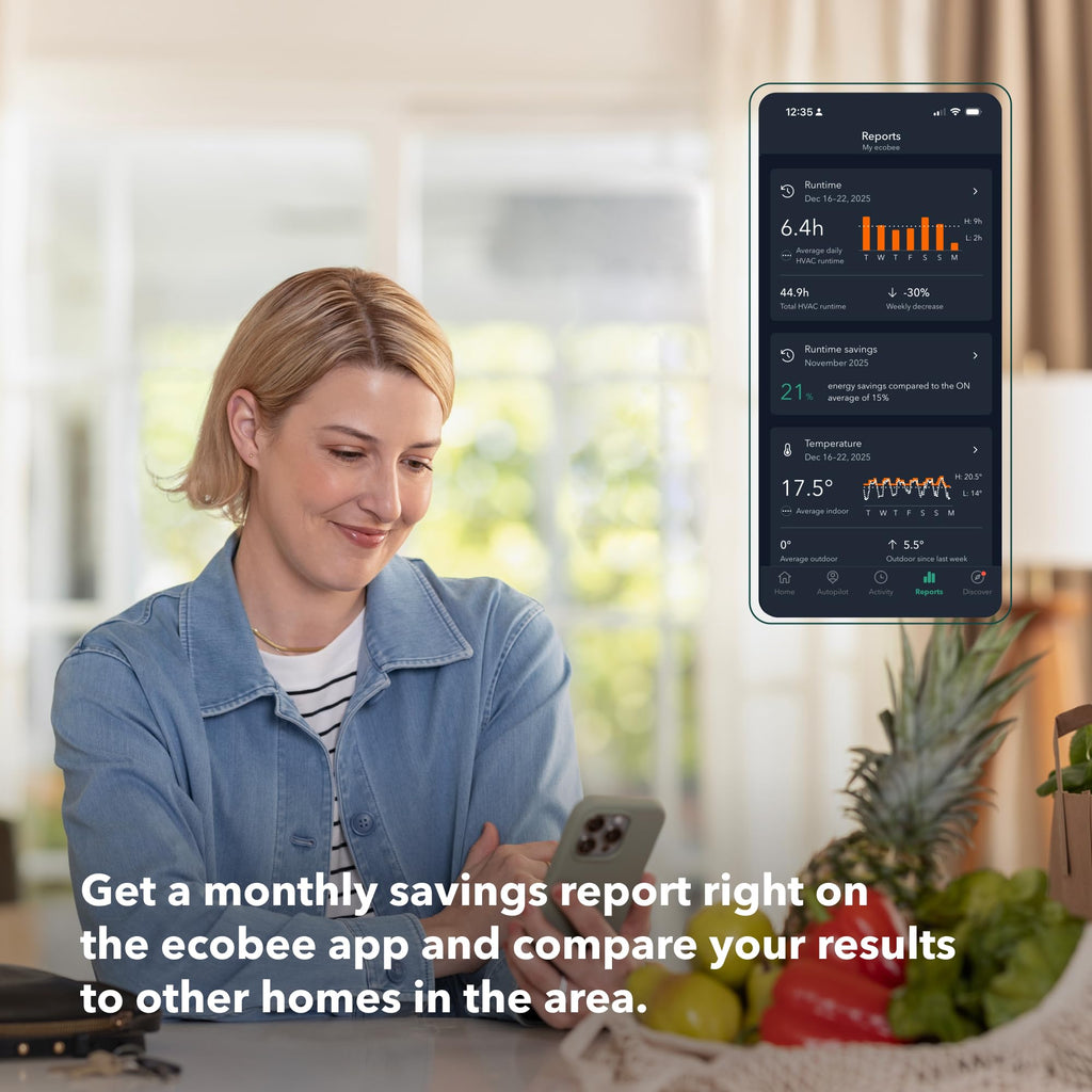 ECOBEE Smart Thermostat with Sensor & Air Quality Monitor