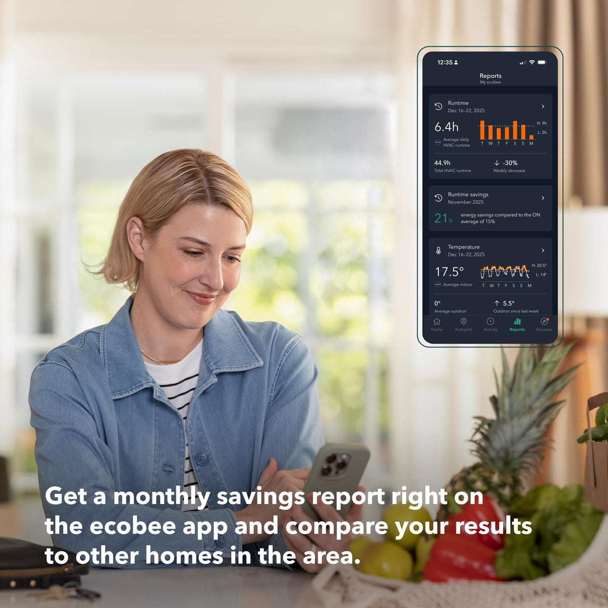 ECOBEE Smart Thermostat with Sensor & Air Quality Monitor