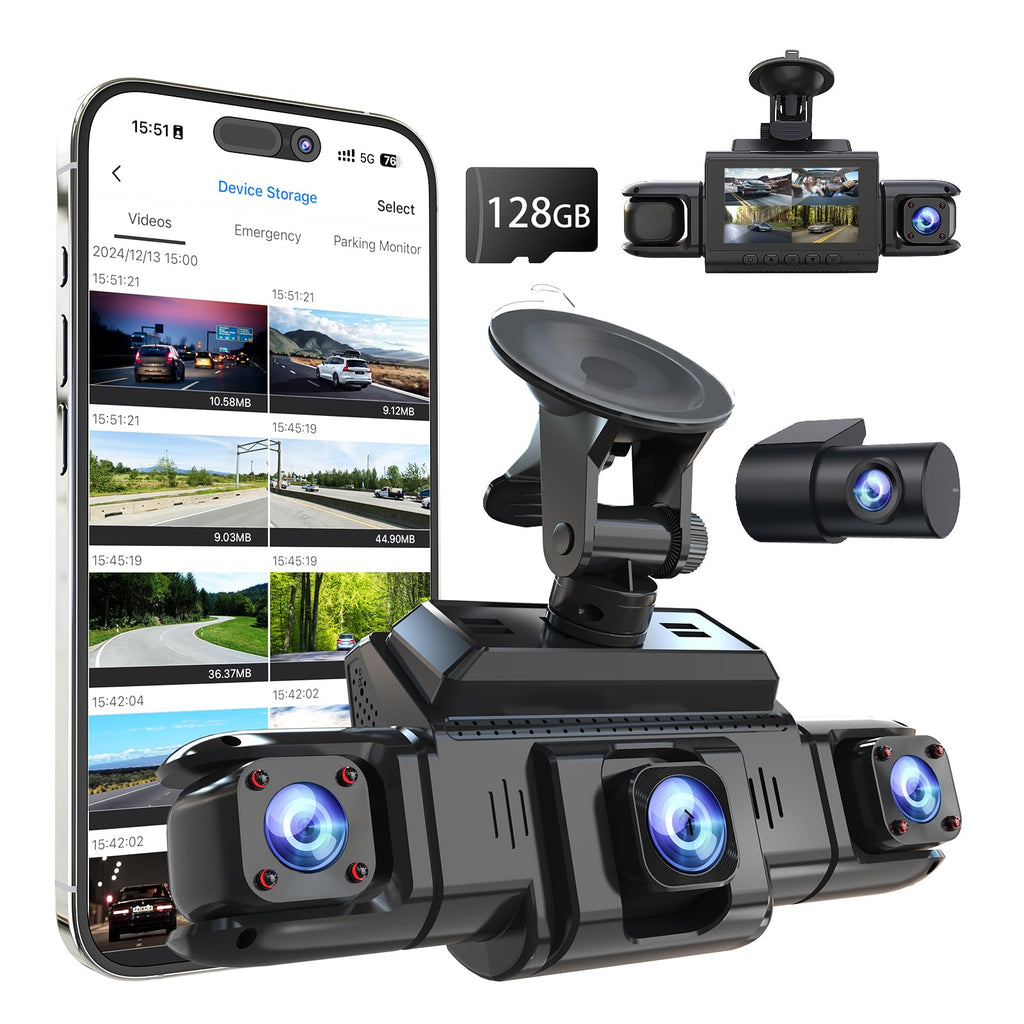ZMOPO 360 View Dash Cam with GPS, WiFi & Night Vision