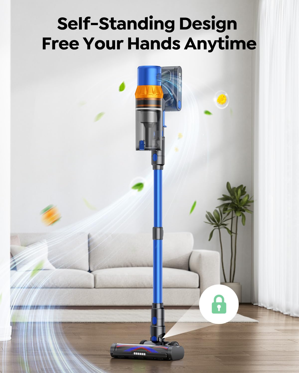 SUNSARE Cordless Vacuum Cleaner X13 with 70Mins Runtime