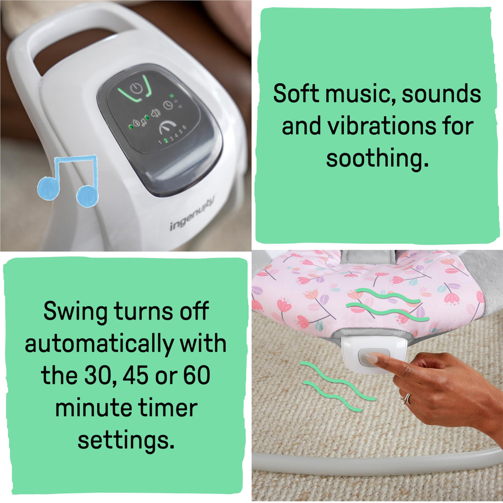 INGENUITY SimpleComfort 6-Speed Multi-Direction Baby Swing