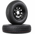 ECUSTOMRIM 2-Pack ST175/80D13 Trailer Tire Rims - Black Wheels