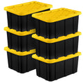 STERILITE 6-Pack Heavy-Duty Plastic Storage Tote Bins