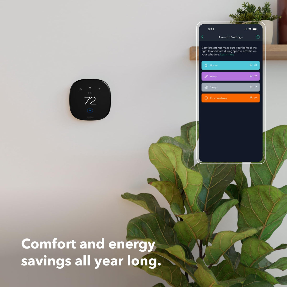 ECOBEE Smart Thermostat Enhanced - WiFi, Works with Siri, Alexa