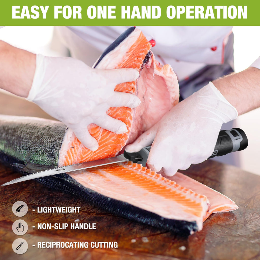 WORKPRO 12V Cordless Electric Fillet Knife with Blades