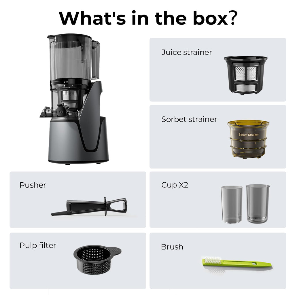 EANORUUS 3-in-1 Cold Press Juicer with Large 100oz Capacity