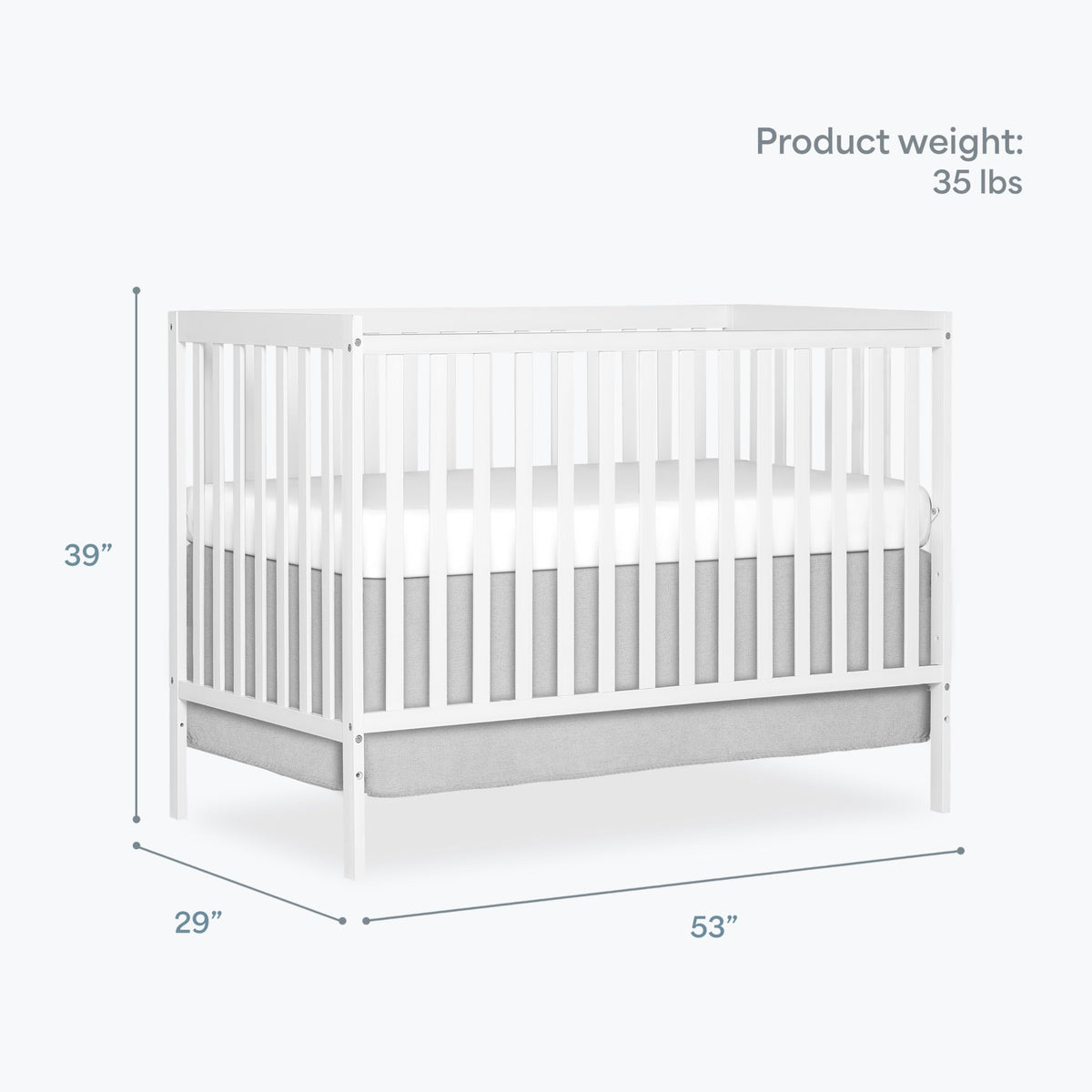 DREAM ON ME Synergy 5-in-1 Convertible Full-Size Baby Crib