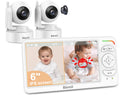 BLEMIL 6" Baby Monitor with 2 Cameras & Split Screen